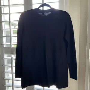EUC Ann Taylor Mock Turtleneck Sweater, Black Tunic, Small